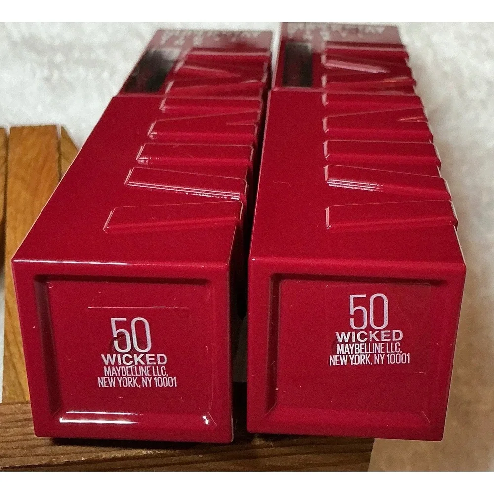 Maybelline SuperStay Vinyl Ink Liquid Lipstick 50 Wicked 0.14 oz Lot of 2 New